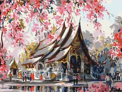 Картина за номерами Тайський храм Brushme 30x40 (RBS3259)