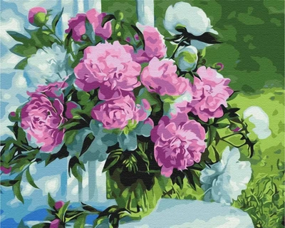 Картина за номерами Букет піонів у саду Brushme 40x50 (BS31020)