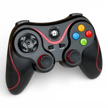 Геймпад универсальный V8 Bluetooth контроллер для PS3, PS4, Android, iOS, Windows/Steam - Black/Red
