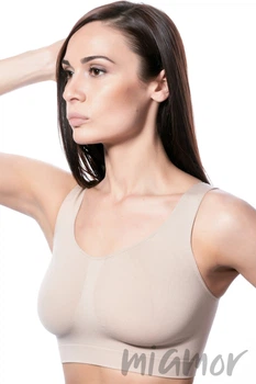 Топ моделюючий на широких бретелях Giulia Brassiere modellante Skin S/M Бежевий