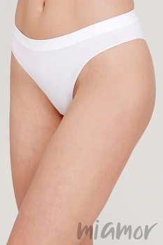 Трусики-бразилиана бесшовные Giulia Slip Brasilliana Bianco S/M Белые