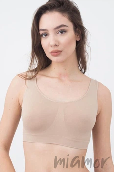 Tоп на широких бретелях Giulia Classic top Naturale L/XL Бежевый