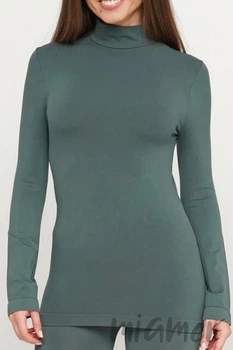 Водолазка-гольф бесшовная GIULIA LUPETTO MANICA LUNGA Khaki L/XL Зеленая