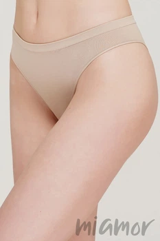 Трусики бразилиана бесшовные Giulia Brasilian briefs Naturale L Бежевые