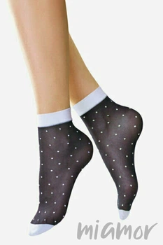 Шкарпетки в дрібний горошок Lores Pois Bianchi 20d One Size Чорний