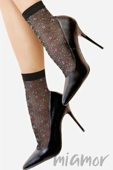 Носочки с цветным узором Lores Prato Calzino 20d One Size Nero