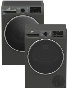 Комплект машин Beko Пральна B3WFU48415MGB2 + Сушильна B3T68239MG