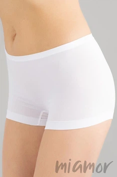Трусики-шорти безшовні Giulia Boxer briefs Bianco S/M Білі