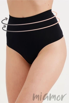 Трусики-стринг корректирующие Giulia String High Waist Modelling 2XL Черные