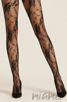 Колготки в сетку кружевные Lores Fashion Rete 025 3/4 Nero