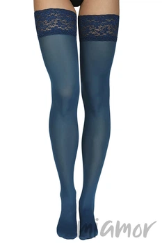 Чулки плотные матовые Annes TRUSS 60 Turchese 1/2 Сине-бирюзовые