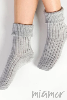Носки теплые с шерстью Steven 067 Sleeping Socks 38-40 Серые