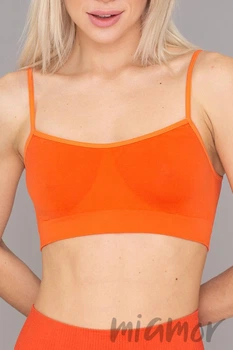 Топ безшовний на тонких бретелях Giulia Cami Top CORAL ROSE S/M Кораловий