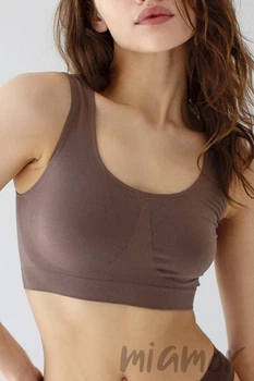 Топ безшовний на широких бретелях Giulia Tank top DEEP TAUPE S/M Коричневый