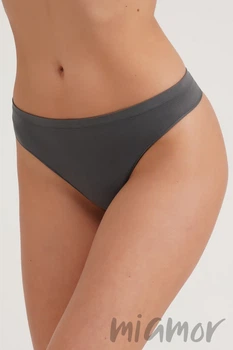 Трусики-стрінг безшовні Giulia String Briefs POPPY SEED S/M Темно-сірі