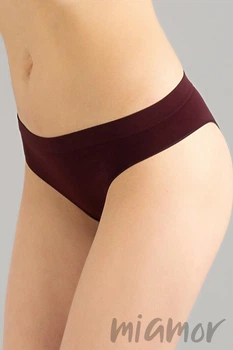 Трусики-бразилиана бесшовные Giulia Slip Brasilliana MARSALA S/M Бордовые