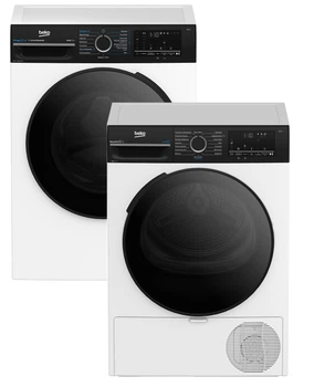 Пральна машина вузька Beko BM3WFSU47215WPBB2 + Сушильна машина Beko BM3T47239WPBB2 (комплект)