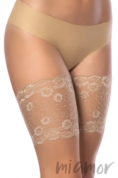 Бандалетки на бедра защитные кружевные Ewlon Opaska Lace 3XL/4XL Бежевые