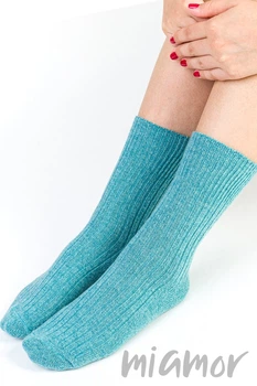 Шкарпетки жіночі теплі з вовни STEVEN 093 Wool 35-37 Бірюзові