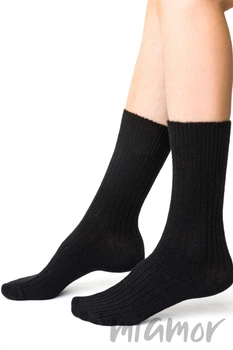 Шкарпетки жіночі із вовни альпаки STEVEN 044 Alpaka Wool 35-37 Чорні