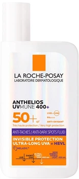 Сонцезахисний легкий корегуючий флюїд La Roche-Posay Anthelios UVA 400 проти гіперпігментації шкіри Дуже високий рівень захисту від UVB дуже довгих UVA та HEV-променів SPF50+ 50 мл (3337875917407)