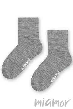 Носки детские из мериносовой шерсти STEVEN 130 Merino Wool Kids 32-34 Серые