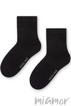 Шкарпетки дитячі із мериносової вовни STEVEN 130 Merino Wool Kids 29-31 Чорні