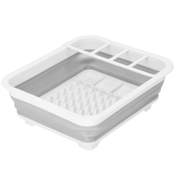 Suszarka do naczyń Springos silikonowa Szara składana (5907719459233)