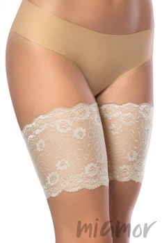 Бандалетки на бедра защитные кружевные Ewlon Opaska Lace 3XL/4XL Молочные