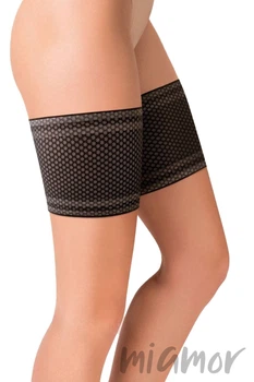 Ленты на бедра (бандалетки) защитные в сетку ANNES OpenWork Thigh Band M Черные