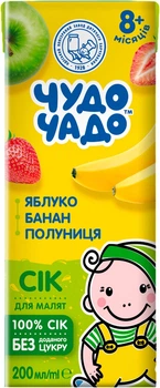 Сік Чудо-Чадо Яблуко-банан-полуниця 0.2 л (4820016255784)