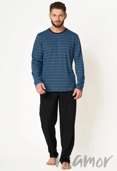 Мужской комплект/пижама хлопковый Key MNS 384 B24 2XL Синий