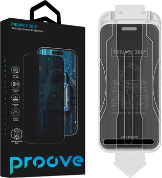 Защитное стекло Proove Privacy 360 Installation Box для смартфона Apple iPhone 14 Pro Max/15 Plus/16 Plus (611260001)