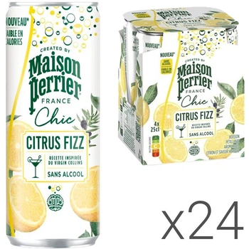 Упаковка безалкогольного цитрусового коктейлю Maison Perrier Citrus Fizz 24 шт. х 0,25 л