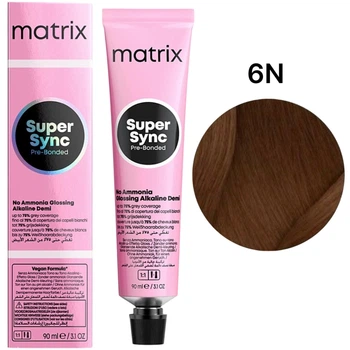 Безаммиачный тонер на щелочной основе Matrix Super Sync Pre-Bonded 6N 90 мл
