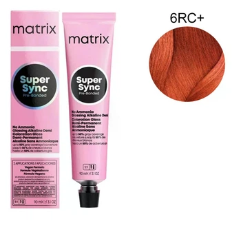 Безаммиачный тонер на щелочной основе Matrix Super Sync Pre-Bonded 6RC+ 90 мл