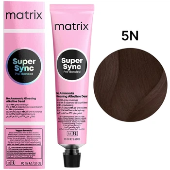 Безаммиачный тонер на щелочной основе Matrix Super Sync Pre-Bonded 5N 90 мл