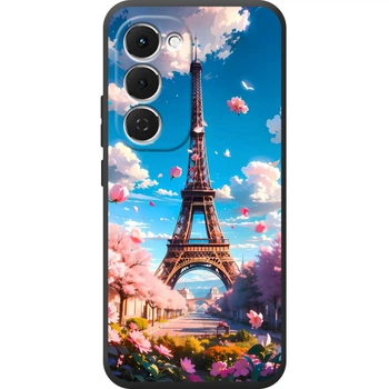 Силиконовый Чехол с Картинкой для Tecno Spark 40 Pro Plus Принт (Париж, Эйфелева Башня) (70721-ysm035)