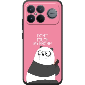 Силиконовый Чехол с Картинкой для Xiaomi Poco F8 Ultra Принт (Панда, Не Трогай Мой Телефон) (70374-ysm2425)