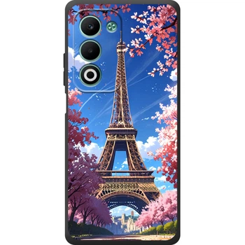 Силиконовый Чехол с Картинкой для OPPO A5 Принт (Париж, Эйфелева Башня) (70682-ysm036)