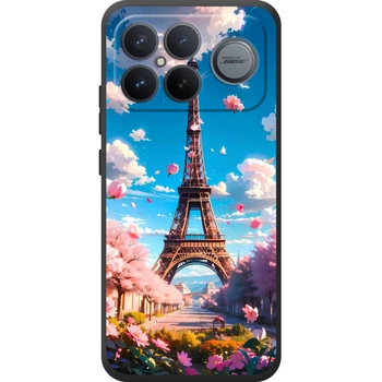 Силиконовый Чехол с Картинкой для Xiaomi Poco F8 Ultra Принт (Париж, Эйфелева Башня) (70374-ysm035)
