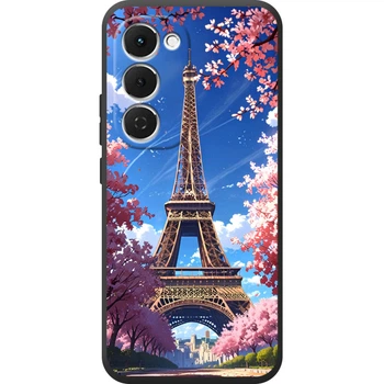 Силиконовый Чехол с Картинкой для Tecno Spark 40 Pro Plus Принт (Париж, Эйфелева Башня) (70721-ysm036)
