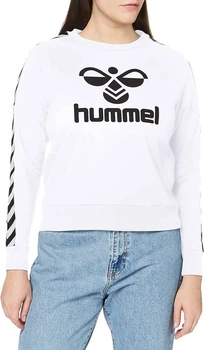 Жіночий спортивний світшот Hummel Classic Taped білий з логотипом M 211663 9001 (M)