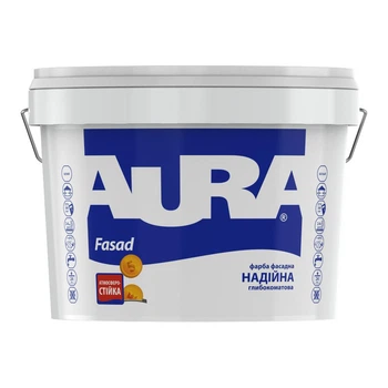 Фарба акрилова фасадна AURA FASAD (біла В1) 7кг