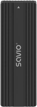 Зовнішня кишеня Savio External M.2 SSD NVMe & NGFF enclosure, AK-84 Black (5901986049876)