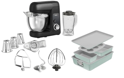 Кухонна машина Tefal BAKE PARTNER QB522838 + Набір для випікання Tefal Ceramik 5 предметів (J175S504) (комплект)