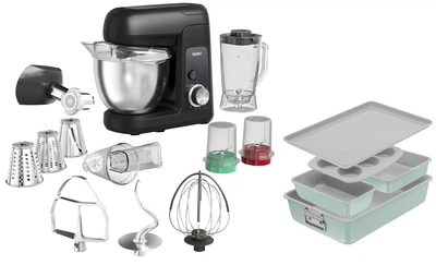 Кухонна машина Tefal BAKE PARTNER QB525838 + Набір для випікання Tefal Ceramik 5 предметів (J175S504) (комплект)