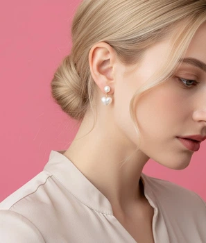 Перламутрові сережки-сердечка "Pearl Drops" Honey Fashion Accessories білий (12096)