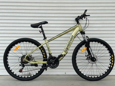 Велосипед горный 26 дюймов Toprider 550, рама 15" (Оливковый)