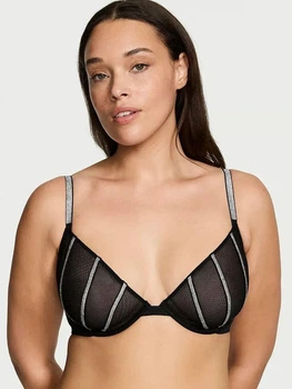 Бюстгальтер Victoria's Secret Very Sexy Sheer Shine Low-Cut Demi Bra размер 34С